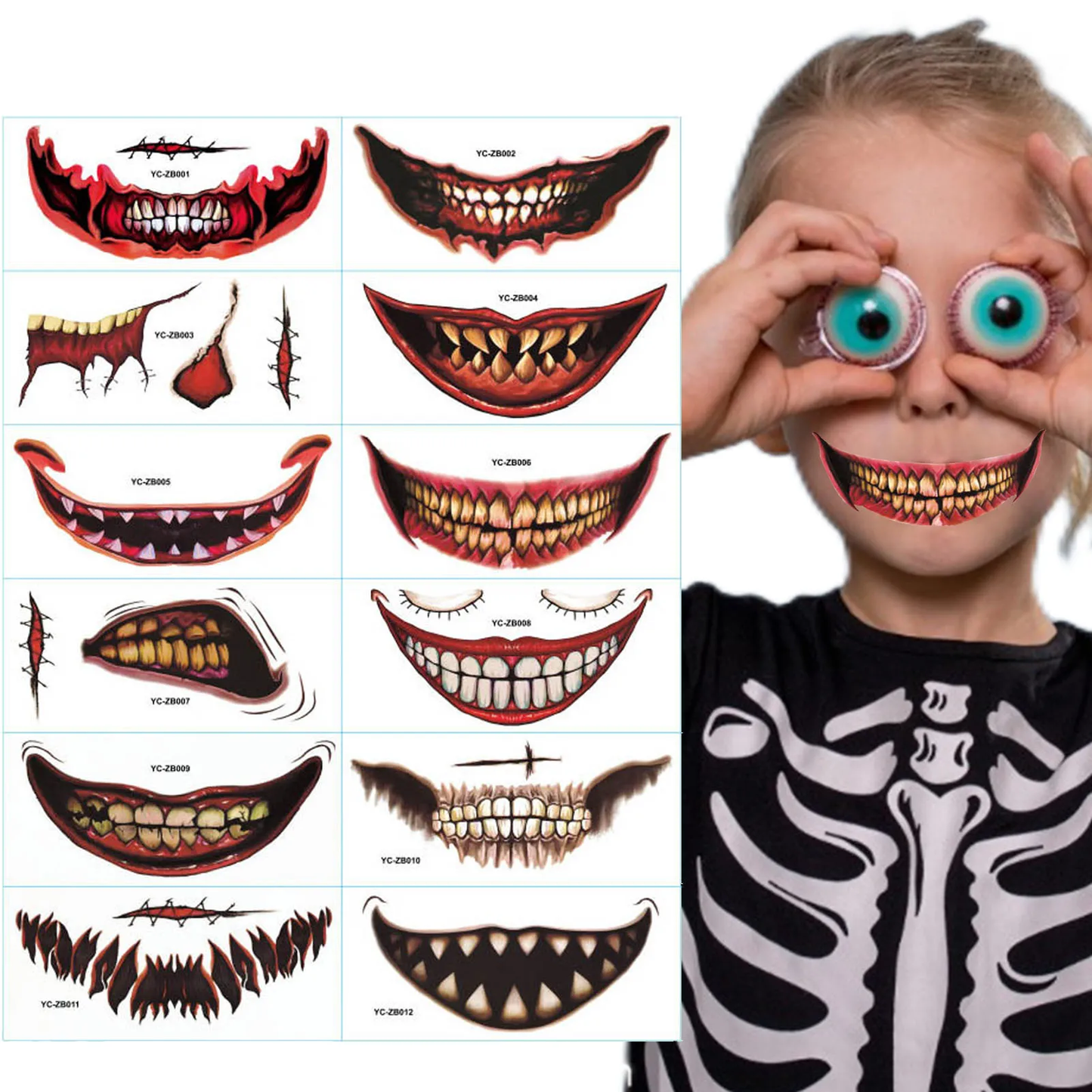 Halloween Prank Temporary Tattoo (12 Pcs)™