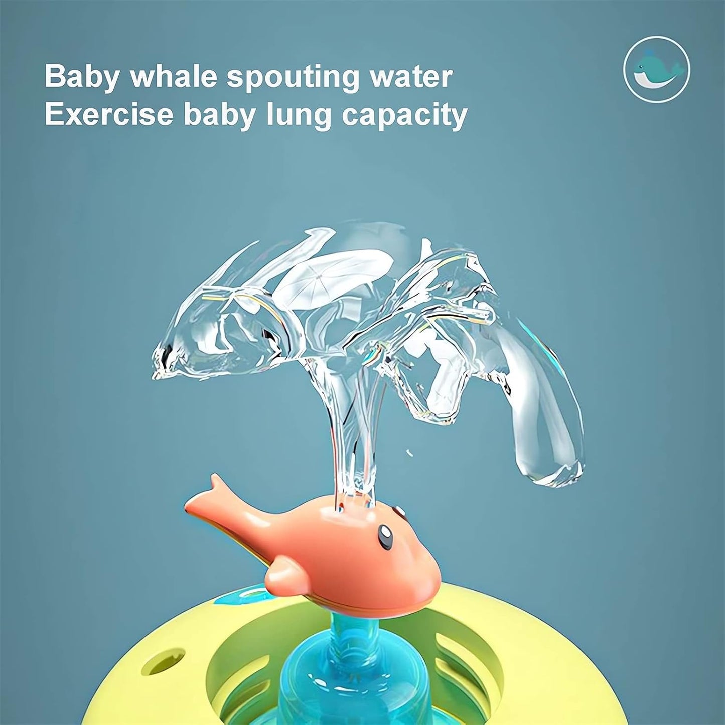 Cute Whale Spray Sippy Cup – Spill-Proof & Portable