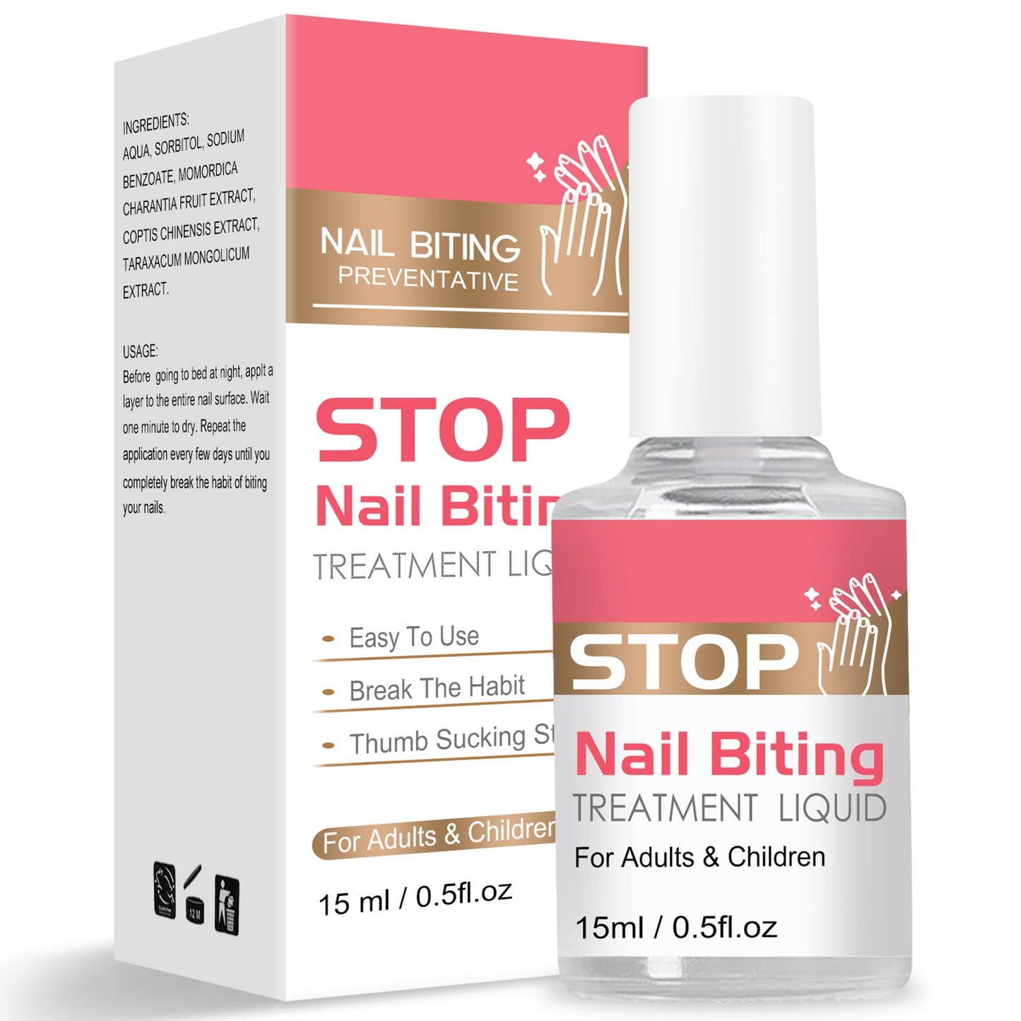 BiteGuard™ Stop Nail Biting Treatment – 15ml Liquid for Children & Adults